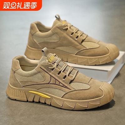 劳保鞋男款秋季透气工地干活厨房防滑鞋2025新款男鞋子工作鞋耐磨