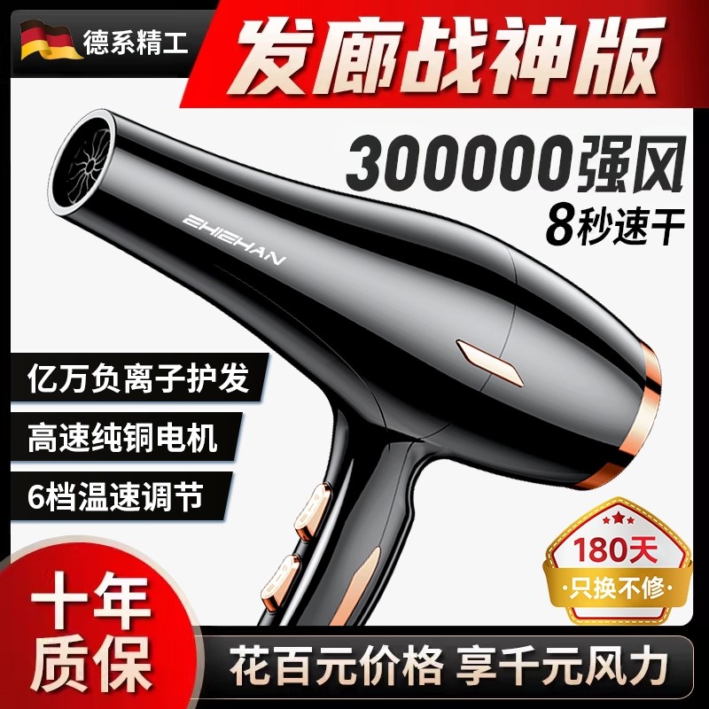 德国电吹风机家用理发店专用大功率发廊速干冷热风发型师推荐风筒