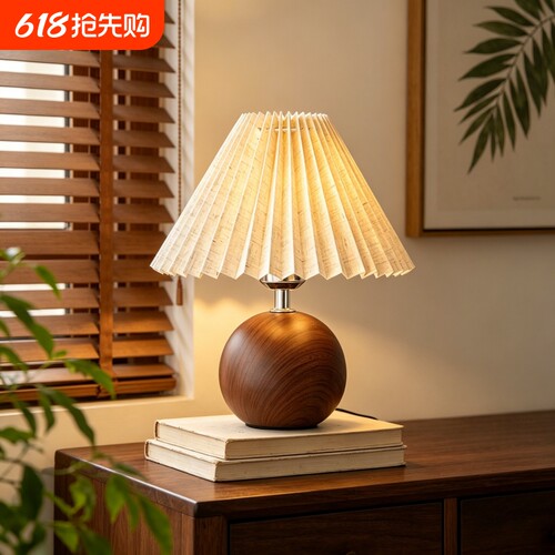 中古百褶台灯ins北欧台灯