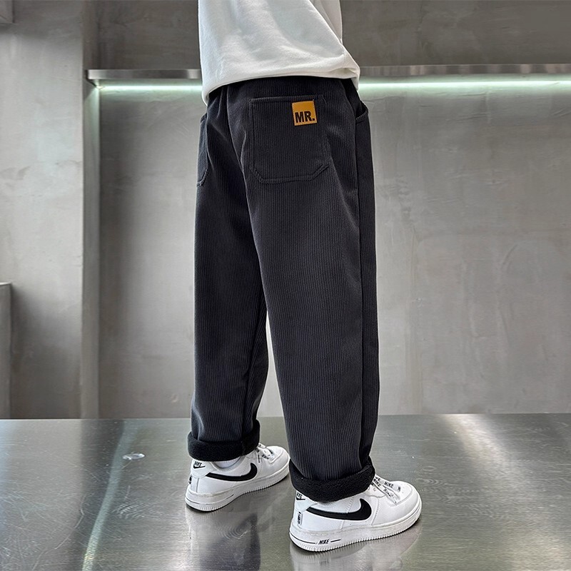 儿童装男童秋装裤子秋冬款2025新款运动加绒大童秋季男孩休闲长裤