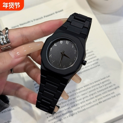 黑武士石英大表盘手表