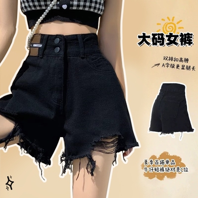 黑色阔腿牛仔短裤|超7000次加购