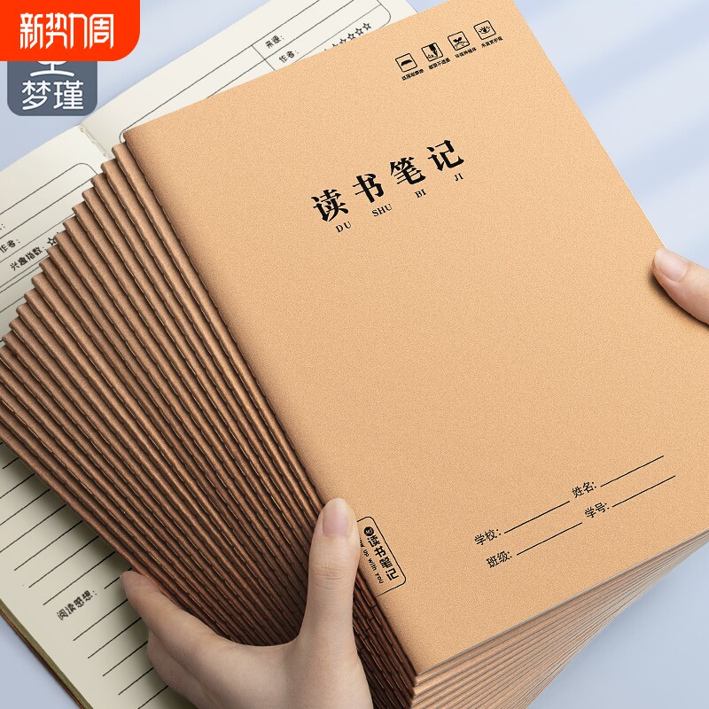 梦瑾读书笔记本好词好句摘抄本阅读记录本小学生卡日积月累专用二年级