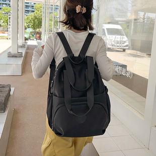 包包女式 高级大容量 2025通勤双肩单肩包帆布女款 背包挎包上班新款
