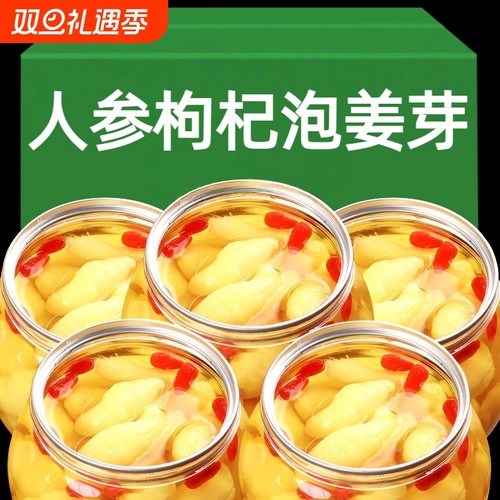 正宗山东枸杞醋泡姜芽新鲜嫩姜仔酸辣老坛生姜腌制即食泡菜下酒菜