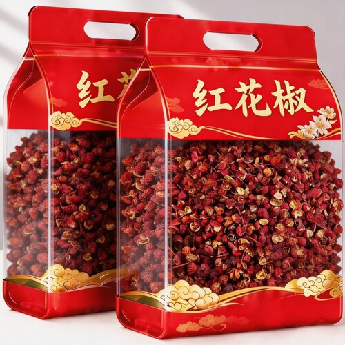 新货大红袍花椒粒食用特级500g正宗四川汉源花椒特麻贡椒原味草果