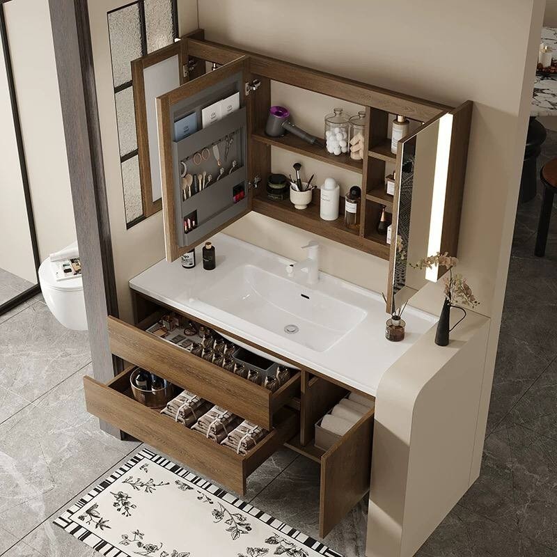 化妆品洗手盆收纳小用品浴室柜浴室柜家用洗脸池