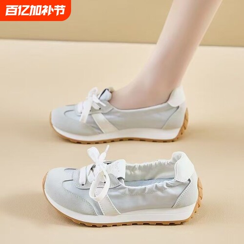 踩屎感一脚蹬浅口孕妇鞋防臭软底运动鞋女款露脚面休闲舒适德训鞋