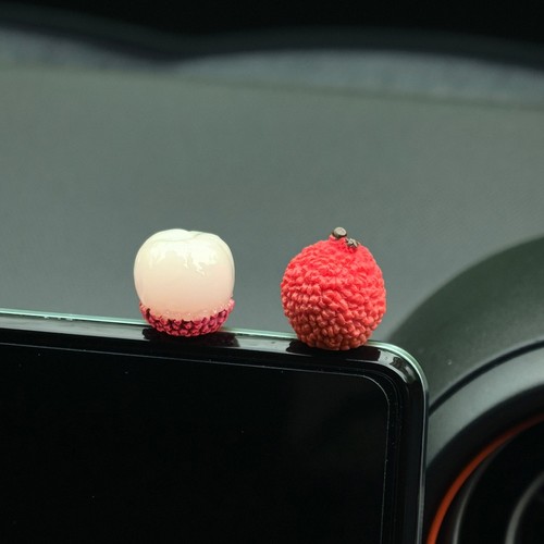 荔枝摆件GUODUO事事顺荔稀奇古怪车载可爱迷你汽车中控台装饰