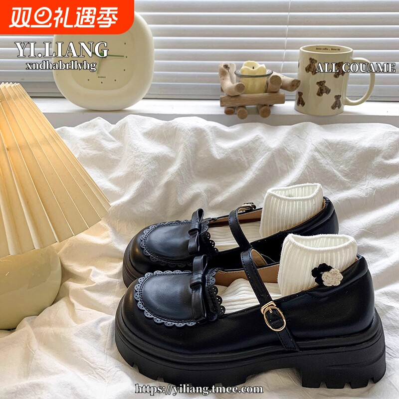 日系粗跟英伦学院风JK2025单鞋Lolita玛丽珍小皮鞋中跟学生圆头