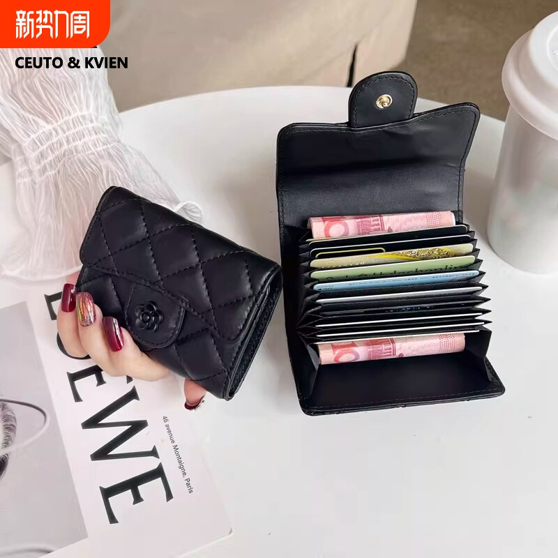 CEUTOKVIEN装卡的卡包女小巧网红高档小众大容量多卡位零钱