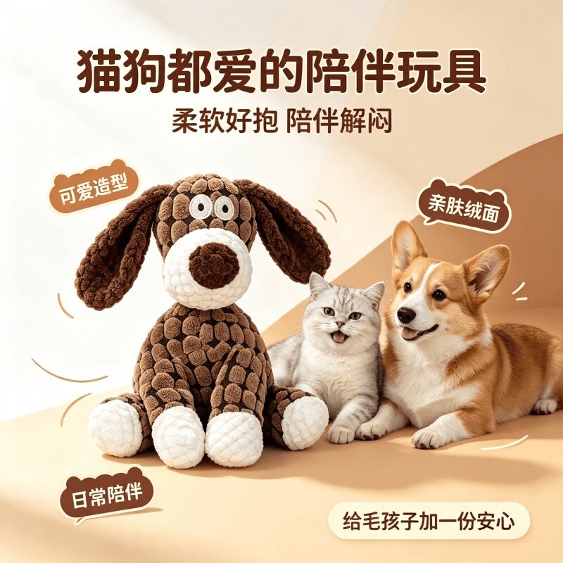 宠物玩具耐咬毛绒发声狗狗解闷神器磨牙小狗泰迪大型犬金毛玩偶
