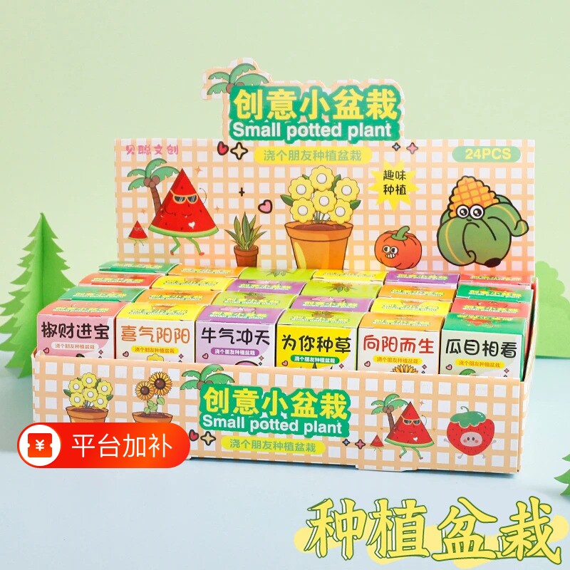 小礼品种植盲盒盆栽小学生奖品儿童植物奖励幼儿园迷你毕业实用