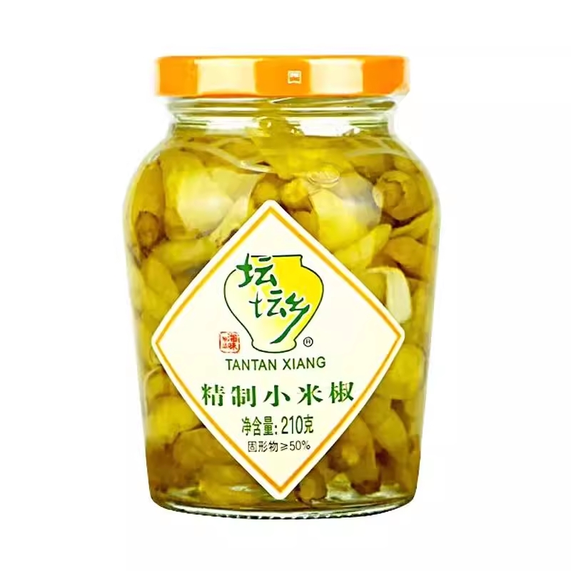 坛坛乡精制小米椒275g瓶装泡椒湖南泡椒凤爪调料腌制小辣椒罐装