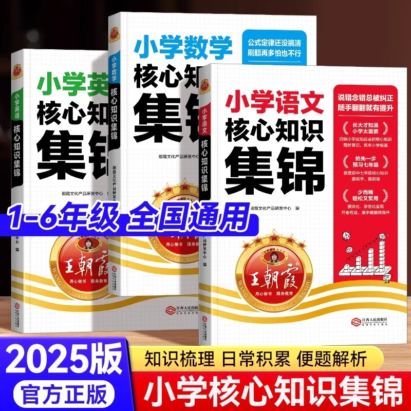2025版王朝霞核心知识集锦大盘点小学语文数学英语五六年级小升初六6年级下册必刷题教材必背知识点总汇小考考点系统总复习资料书
