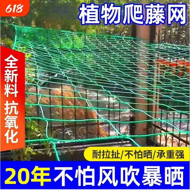 植物爬藤网豆角黄瓜丝瓜吊瓜攀爬搭架网葡萄苦瓜月季百香果种植网