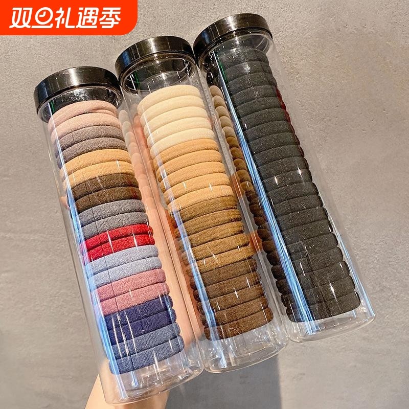 无接缝发圈头绳高弹力皮筋成人扎头发加粗发绳女绑发韩国简约饰品