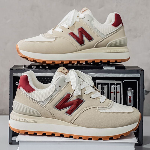 新百伦2025冬季新款574加绒加厚保暖旅游鞋百搭休闲运动鞋黑色