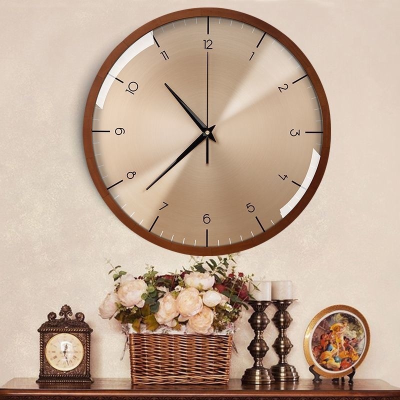 轻奢钟表客厅挂钟家用现代简约创意静音时钟挂墙装饰挂表大气金属