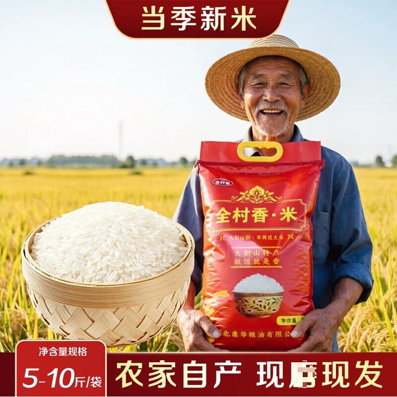 南方大米长粒香米10斤白莲河水灌溉清香软糯猫牙米丝苗米农场直发