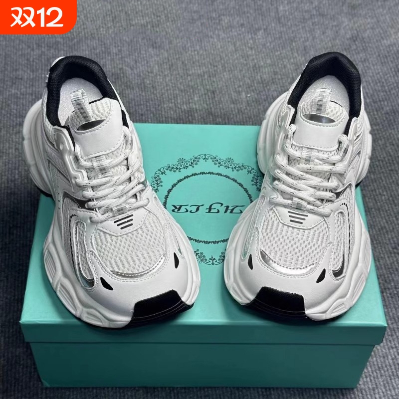 赵露思同款春季厚底老爹鞋白色