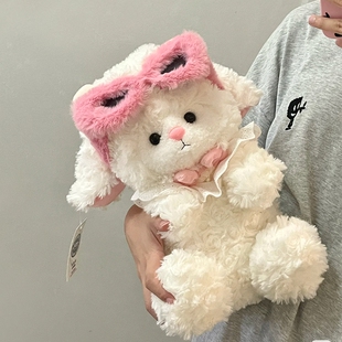 女孩玩偶公仔生日礼物送男朋友小羊睡觉抱生日帽毛绒玩具娃娃便宜