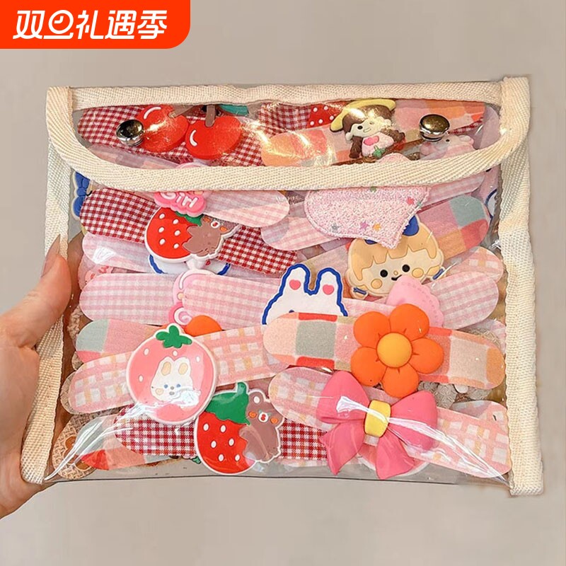 卡通刘海贴儿童碎发魔术贴整理神器宝宝不伤发发卡女童后脑勺发饰