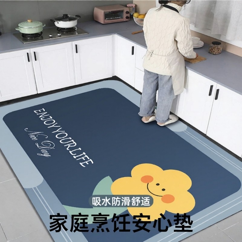 新款整铺厨房专用地垫硅藻泥吸水防水防滑家用可擦免洗大尺寸加厚,居家布艺,厨房地垫,淘宝优惠券,粉丝福利购,淘宝优惠卷