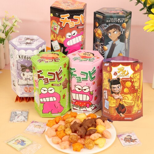 蜡笔小新零食饼干鳄鱼山先生巧同款粟米玉米脆送星星休闲小朋友