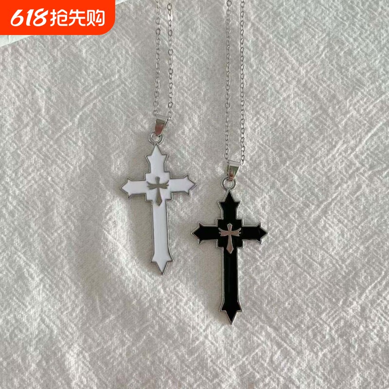 十字架项链情侣ins小众设计饰品男女吊坠朋克复古个性简约古着