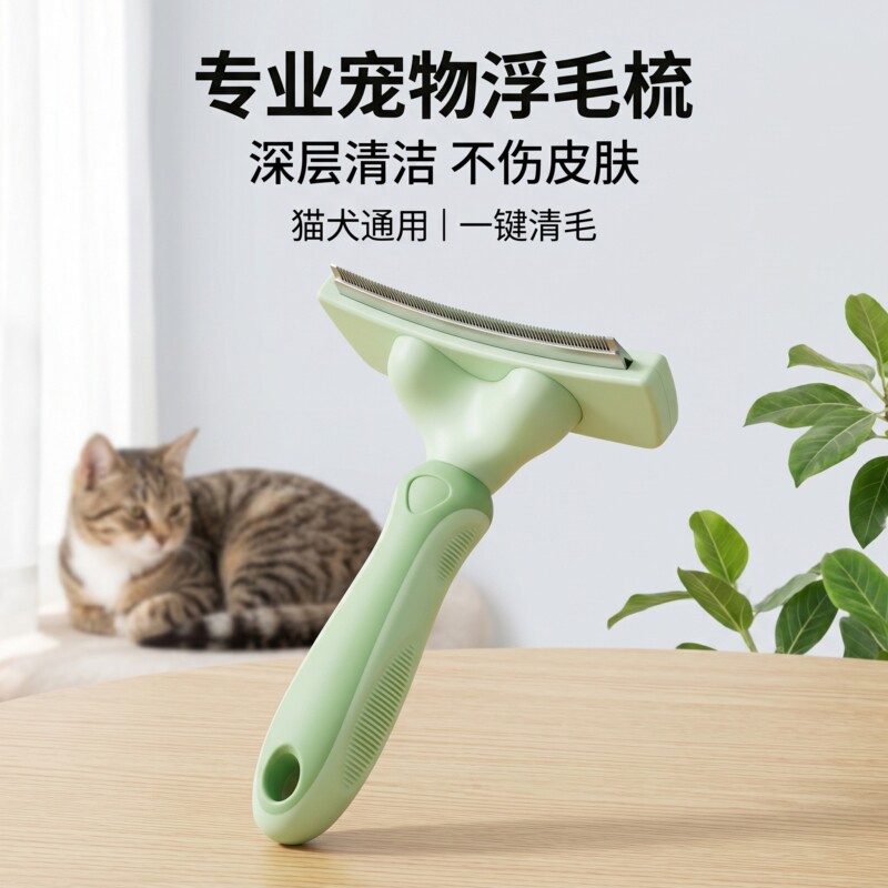 宠物狗梳子狗毛清理梳毛神器金毛大型犬专用刷去浮毛狗狗用品大全