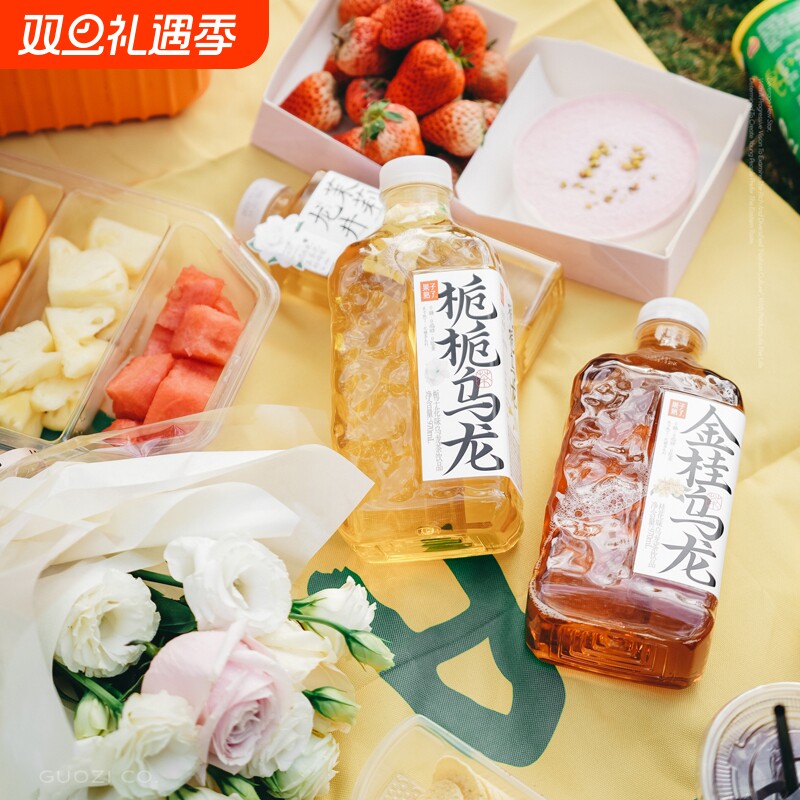 果子熟了无糖茶饮料970ml金桂乌龙栀栀乌龙0糖饮料