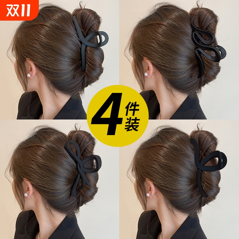 简约抓夹女高级感2025新款发夹后脑勺鲨鱼夹子头饰大号发量多发卡