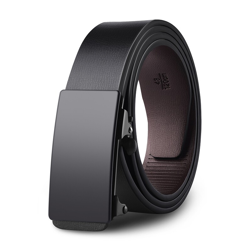 男士时尚无牙自动扣皮带男青年潮流百搭休闲腰带简约个性商务裤带