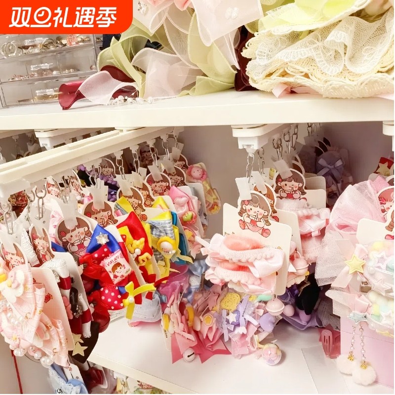 壁挂式创意头花架收纳架整理少女心满满免打孔收纳