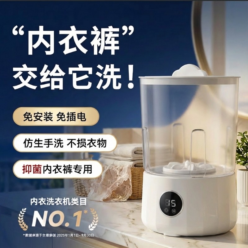 【2025新款】双筒内衣内裤洗衣机