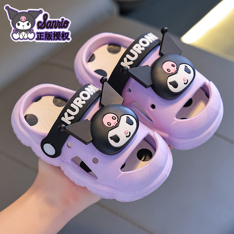 三丽鸥儿童凉拖鞋女童公主夏季室内防滑洗澡库洛米居家宝宝洞洞鞋