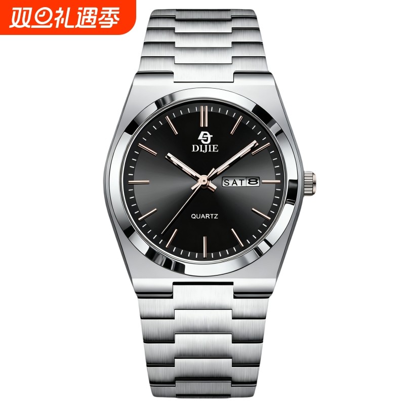时尚百搭轻奢男士手表学生爆款商务钢带腕表小众潮款高颜值石英表