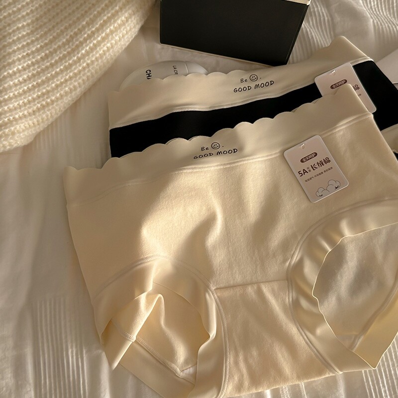 5条内裤女生纯棉A类新疆棉5A全棉透气抗菌中腰三角短裤头无痕夏季