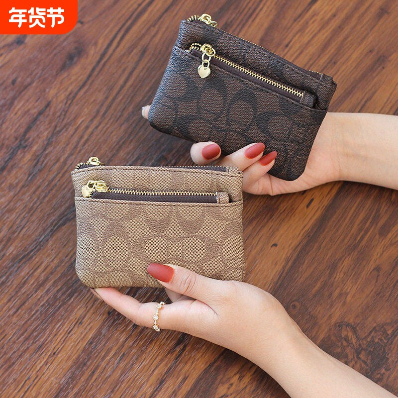 欧美2026新款拉链零钱包女手拿包迷你卡包短款小钱包钥匙包硬币袋