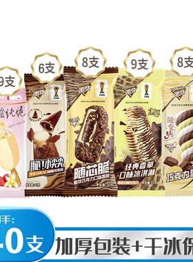 30-40支蒙牛冰淇淋随变香草纯转草莓多口味冰淇凌雪糕巧克力小尖