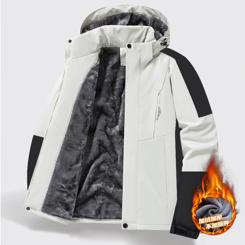 冲锋衣棉服男款加绒加厚防寒保暖防水防风工作厚外套棉衣袄子户外