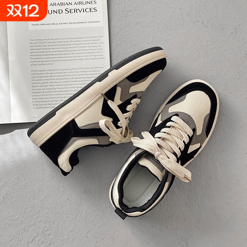 帆布鞋男鞋子2025潮流百搭潮鞋透气学生韩版秋冬回力板鞋休闲布鞋