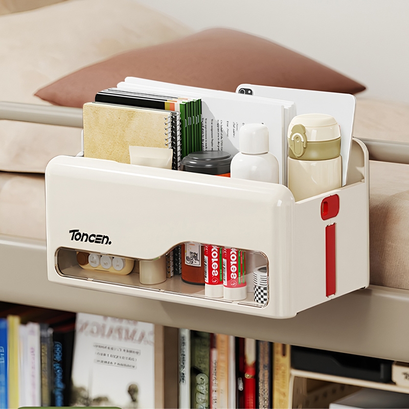 宿舍床边挂篮床头置物架办公室好物桌面收纳筐挂式可折叠置物挂架