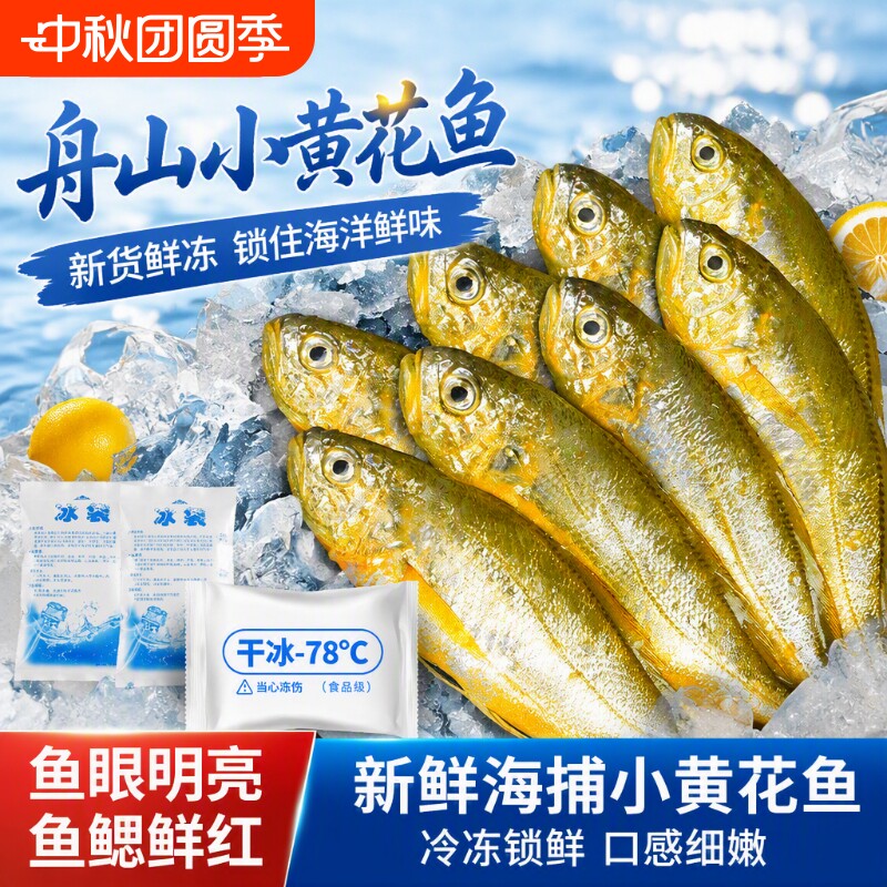 舟山小黄花鱼新货鲜冷冻图片