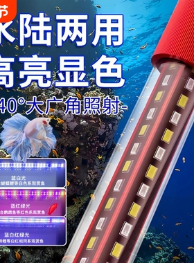 鱼缸led防水观专用赏灯高亮潜水灯鱼缸灯管锦鲤龙鱼灯变色照明灯