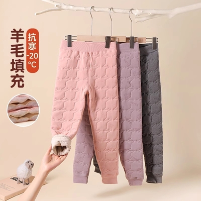 加厚校服内搭神器秋冬季棉衣套装小学生内胆女童百搭保暖棉服棉裤