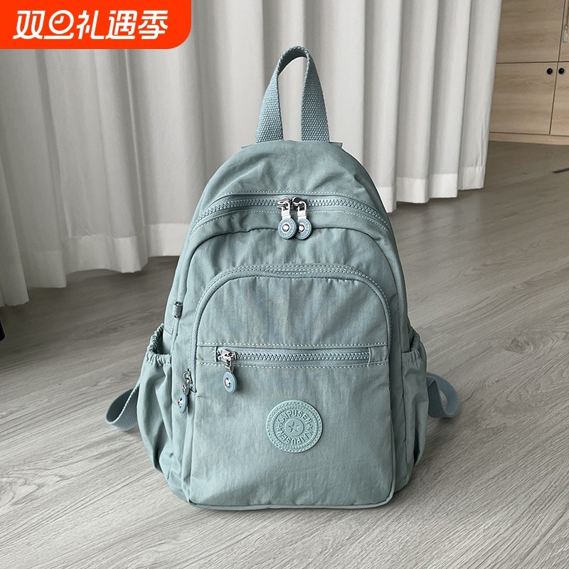 新款小号双肩包轻便防泼水双肩背包休闲百搭尼龙洗水布女潮流轻便