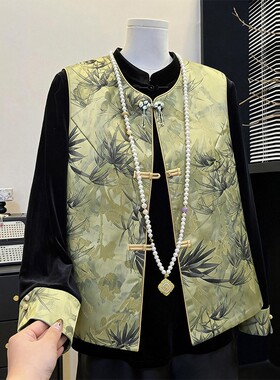 妈妈春秋新中式三件套中老年套装
