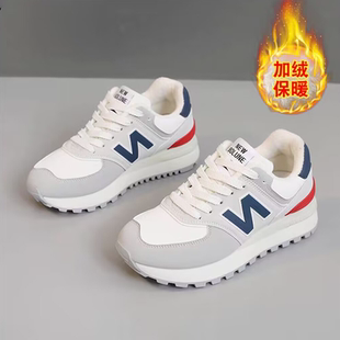 休闲跑步运动鞋 新百伦冬季 保暖棉鞋 男鞋 N字增高女 加绒574情侣新款